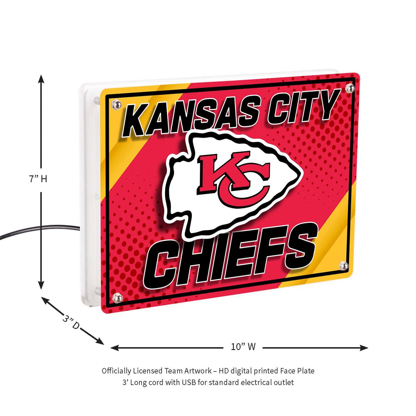 Kansas City Chiefs NFL Football Rectangle Desklite