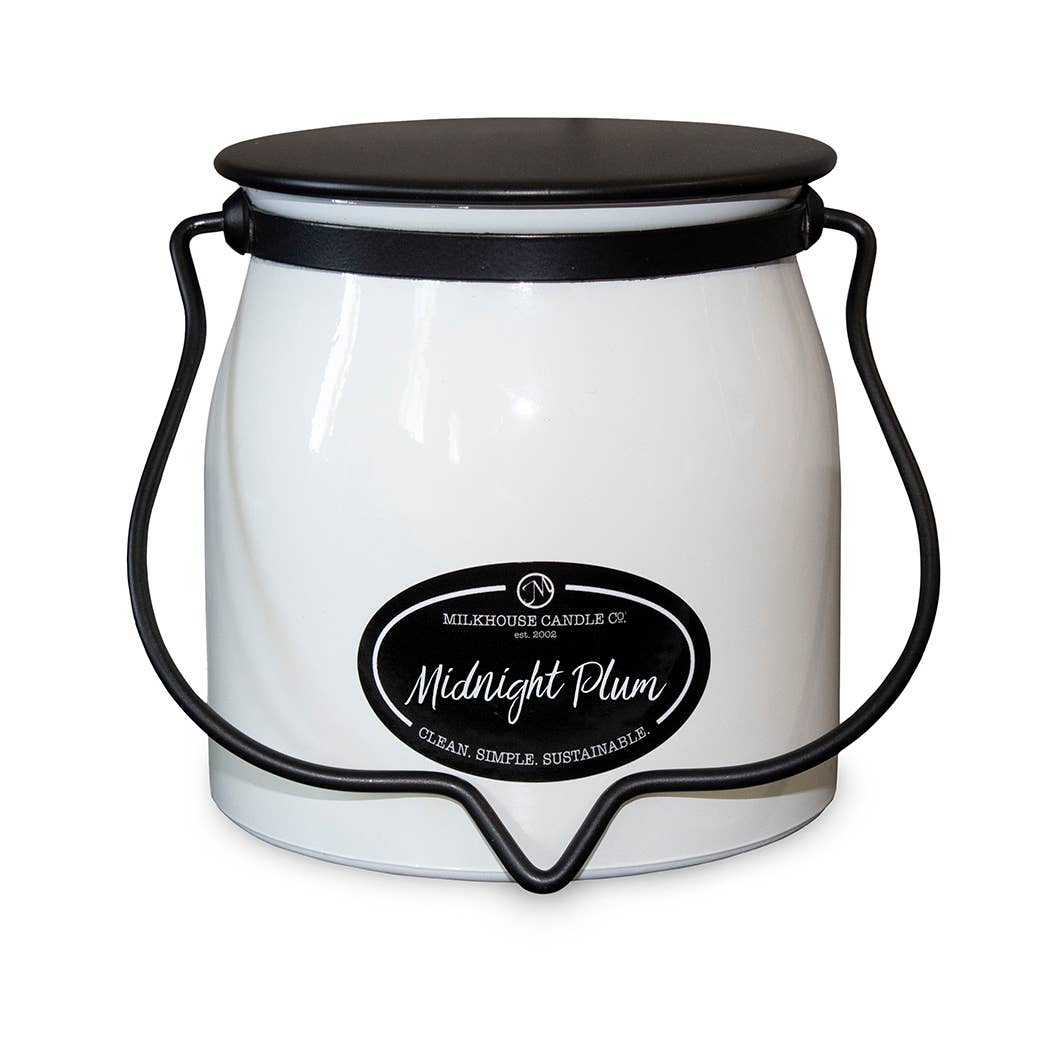 16 oz Butter Jar Candle: Midnight Plum